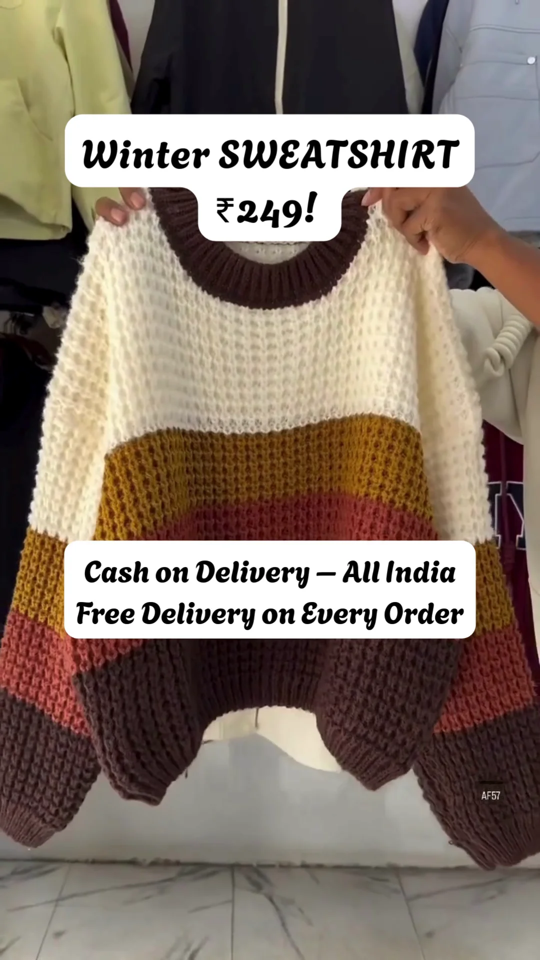 Unisex Winter Knitted Sweatshirt Warm Stylish Casual Daily Wear